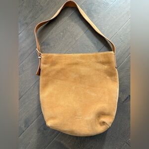 Margot Tan Suede Shoulder Bag